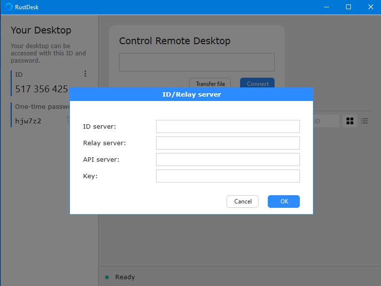 ID/Relay Server configuration